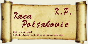 Kaća Poljaković vizit kartica
